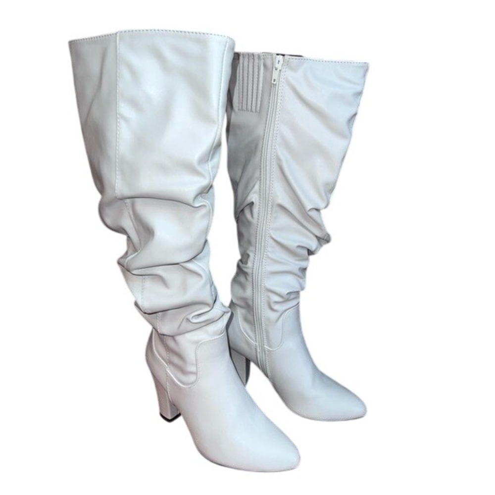 Women's‎ Compassion 150-F31556 White Slouch Knee-High Boots 6.5M